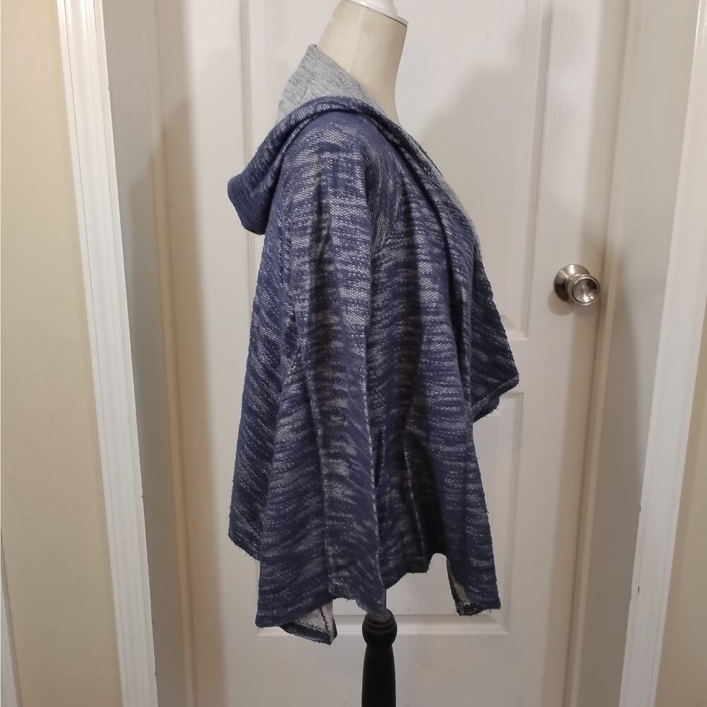 Hollister Women XS Open Front Hooded Cardigan Blue Casual - Picture 3 of 7